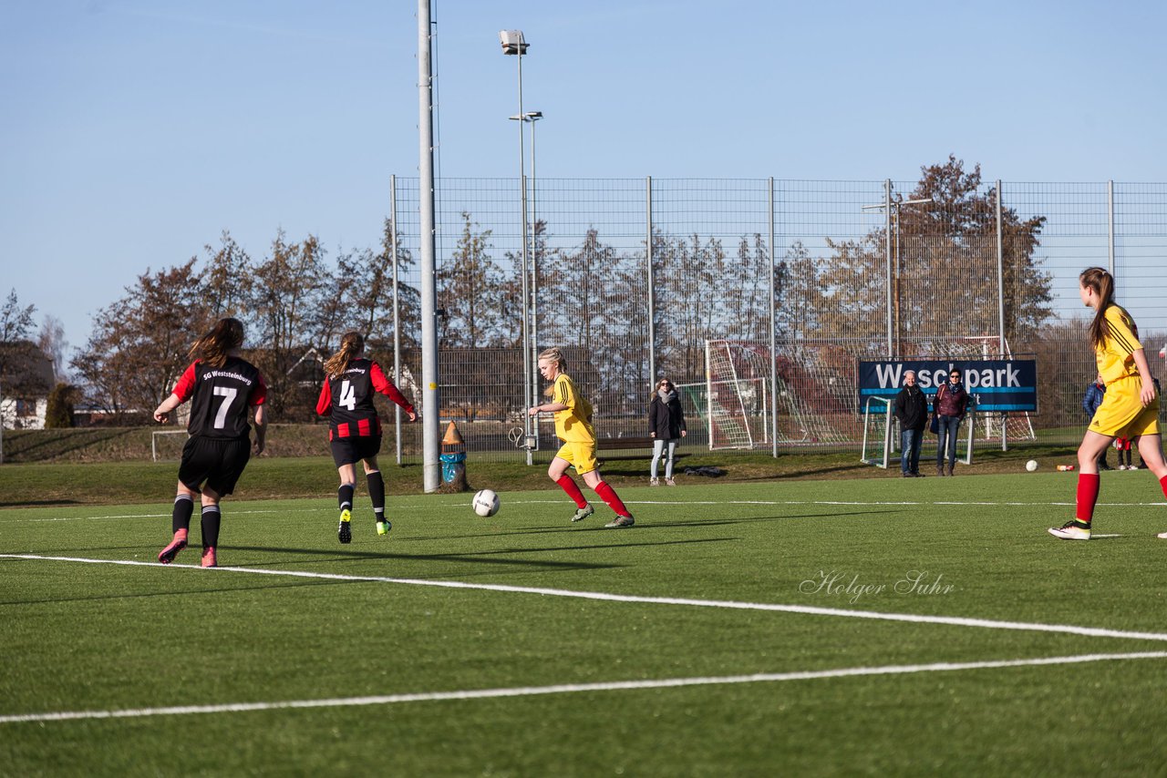 Bild 351 - B-Juniorinnen SG Weststeinburg/Bei - SV Fisia 03 : Ergebnis: 1:2